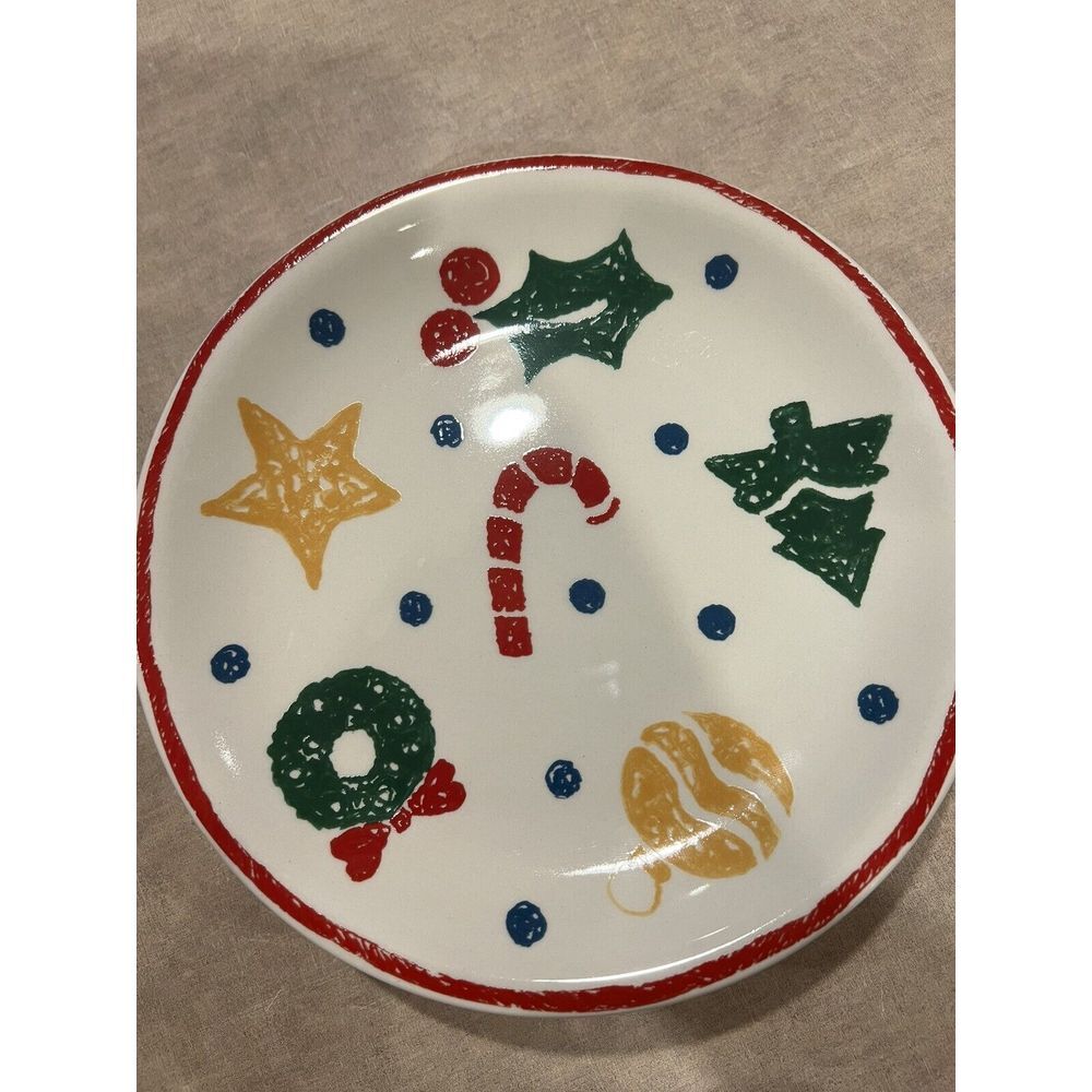 Libbey Christmas Cookie Plates And Bowls - Lot Of 4 Each - EUC